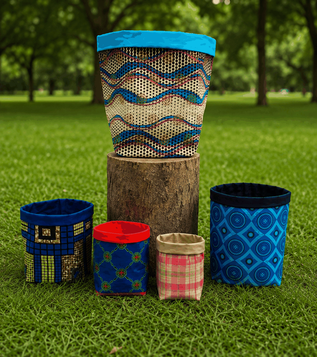 Complete Oabile handmade basket set